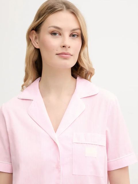 Guess piżama bawełniana MARTA damska kolor różowy bawełniana O5GX10 WH1K1