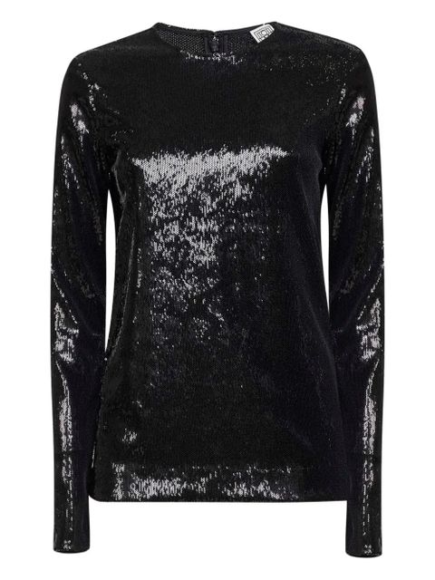 TOTEME sequin crew-neck top - Black - zdjęcie produktu nr 1