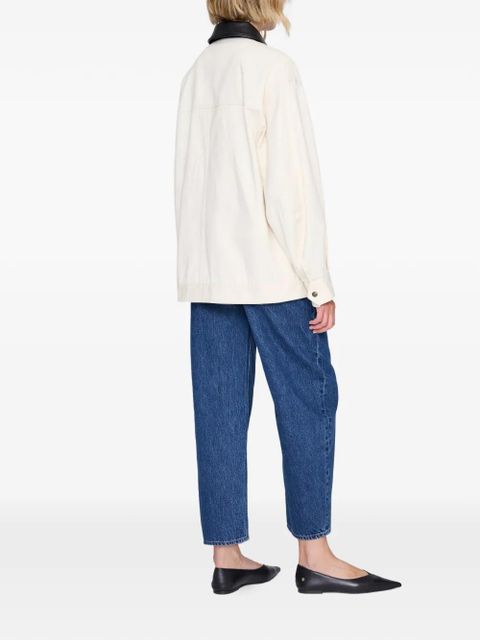 ANINE BING Holden contrast-collar jacket - Neutrals