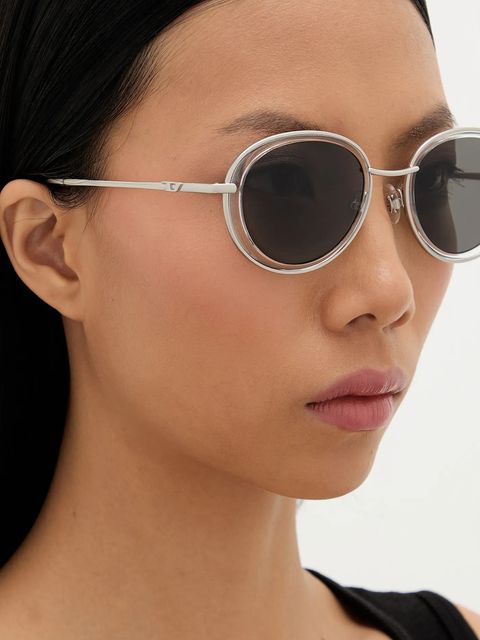 Diesel okulary przeciwsłoneczne kolor srebrny 0DL1018