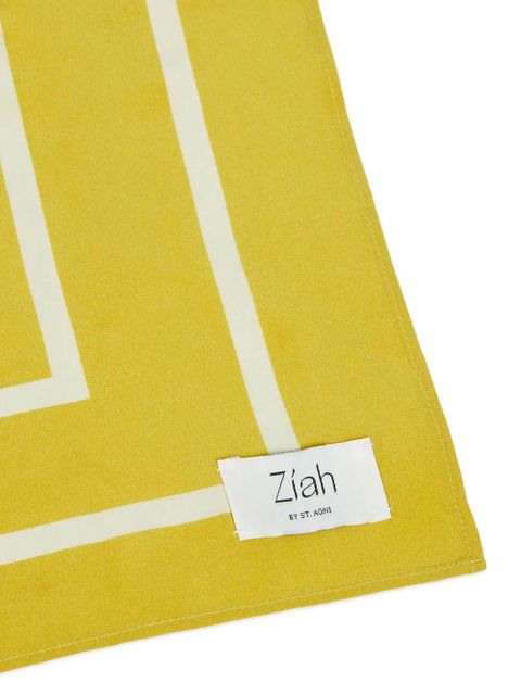 St. Agni border-stripe silk scarf - Yellow