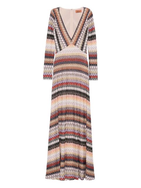 Missoni zigzag-woven dress - Neutrals