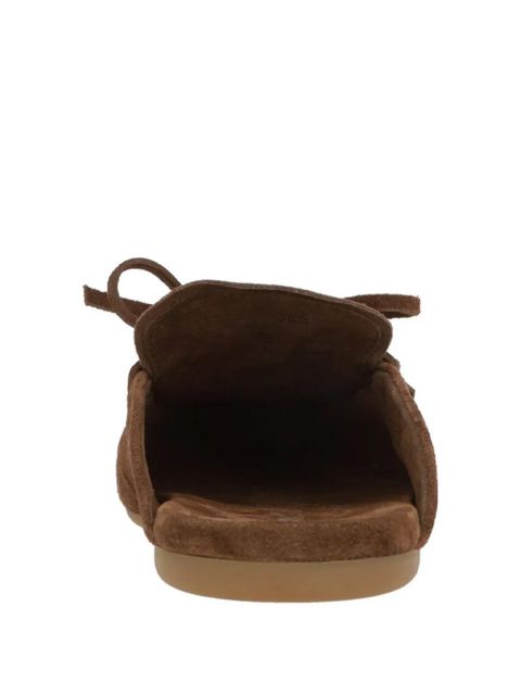 Miu Miu logo bow-detail sandals - Brown - zdjęcie produktu nr 2