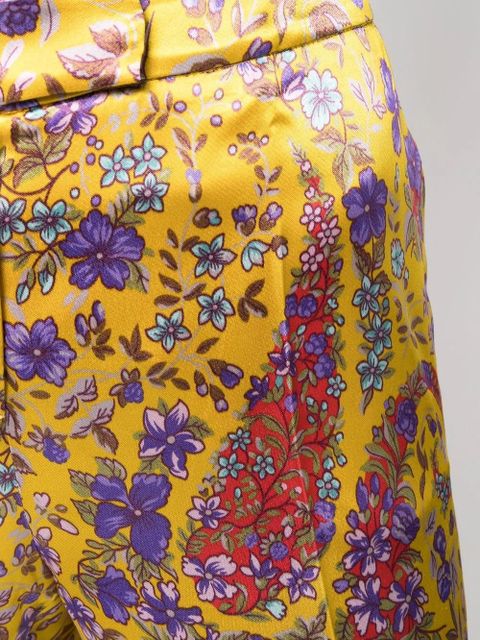 ETRO floral-print flared trousers - Yellow