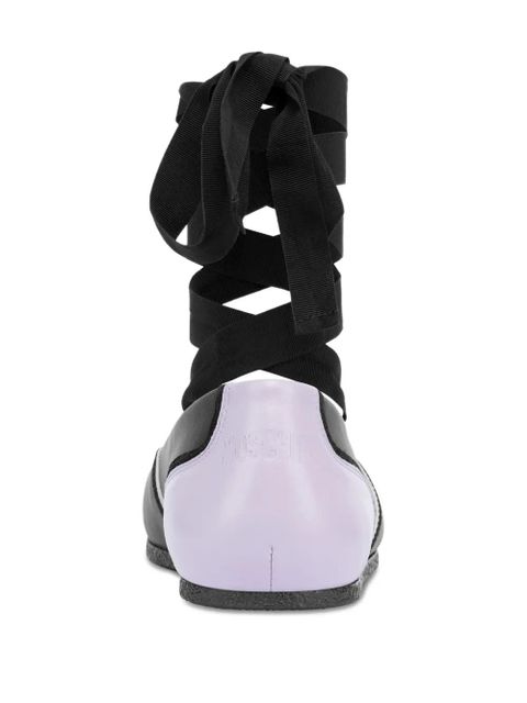 Moschino panelled ballet flats - Black