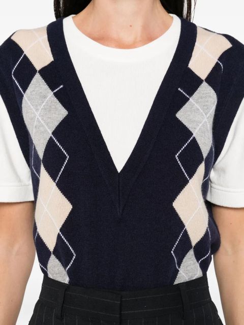 SANDRO wool blend top - Blue