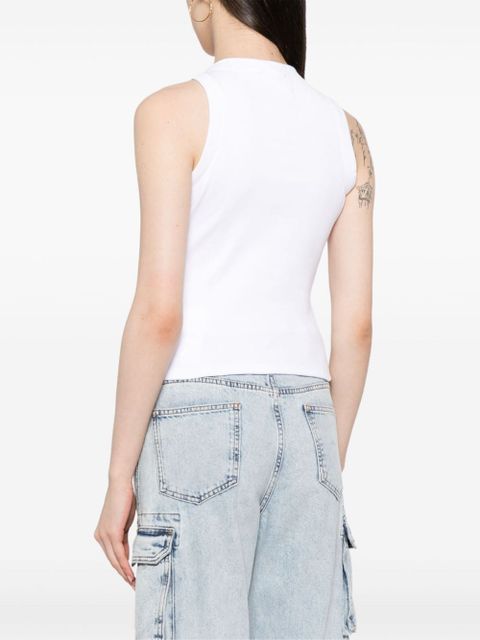 Off-White embroidered-logo ribbed tank top