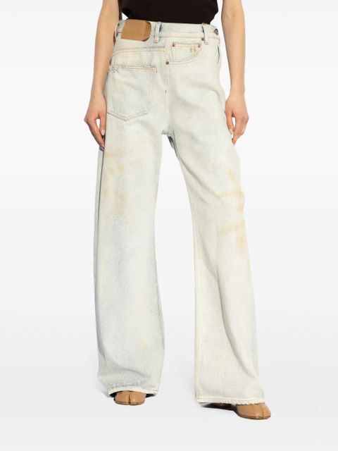 MM6 Maison Margiela distressed wide-leg jeans - Blue