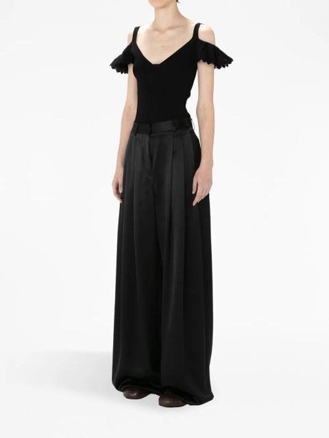 JW Anderson high-rise wide-leg trousers - Black