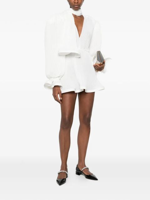 Rowen Rose pleated puffy mini dress - White - zdjęcie produktu nr 2