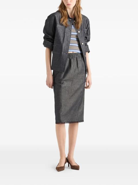 Prada cotton knit tank top - Blue - zdjęcie produktu nr 2