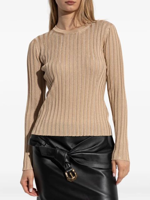 Versace ribbed long-sleeve top - Neutrals