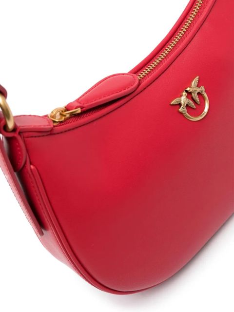 PINKO Love Birds leather shoulder bag - Red