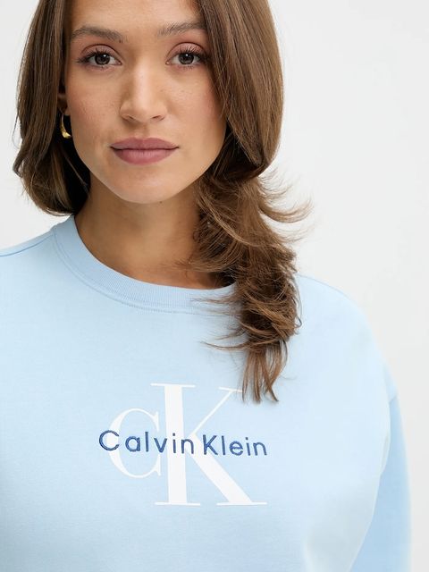 Calvin Klein Jeans bluza damska kolor niebieski LV047B234G