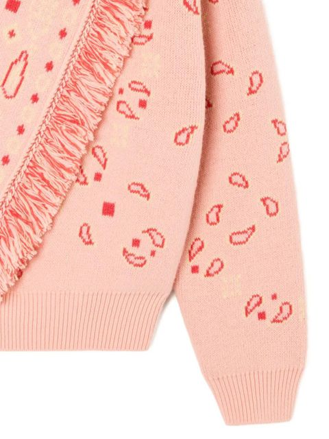 Alanui bandana jacquard cardigan - Pink
