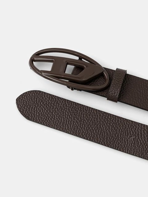 Diesel pasek skórzany OVAL D LOGO B-1DR kolor brązowy X08516.P4231 - zdjęcie produktu nr 2