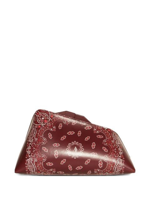 The Attico small paisley-print leather clutch - Red - zdjęcie produktu nr 1