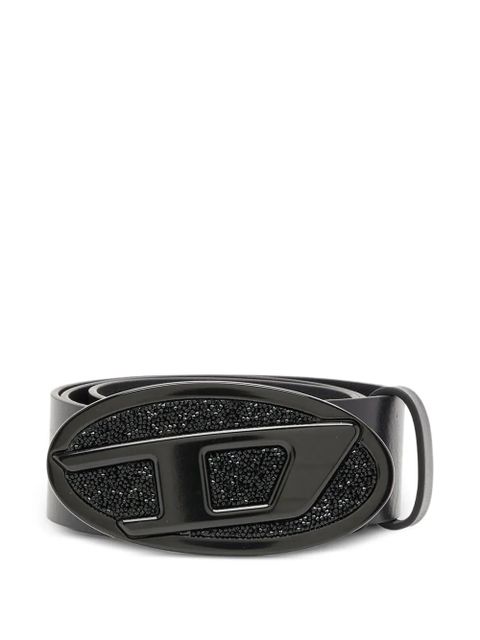 Diesel B-1dr 2.0 Full Rocks leather belt - Black - zdjęcie produktu nr 1