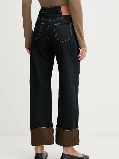 Sisley jeansy damskie kolor granatowy 4STALE04V