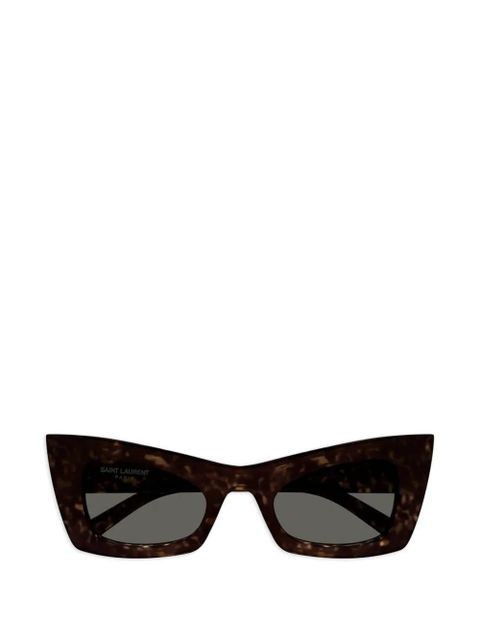 Saint Laurent Eyewear geometric-frame sunglasses - Brown - zdjęcie produktu nr 1