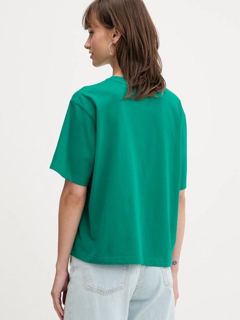 Guess Jeans t-shirt bawełniany damski kolor turkusowy W5RI42 K8HM0