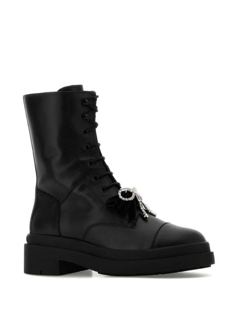 Jimmy Choo Averi bow leather boots - Black - zdjęcie produktu nr 2