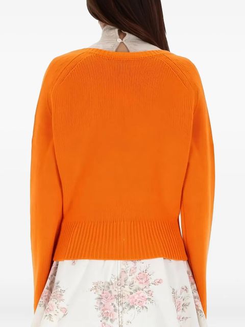 GANNI V-neck cashmere pullover - Orange