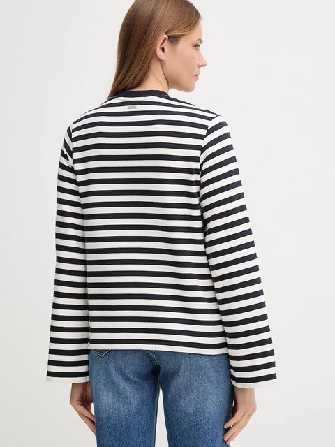 Barbour bluza bawełniana ROBYN damska kolor granatowy wzorzysta LOL0642