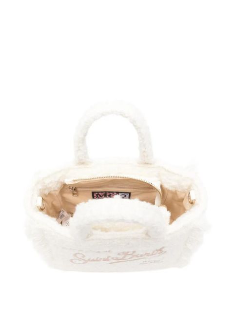 MC2 Saint Barth mini Vanity logo-embroidered tote bag - White