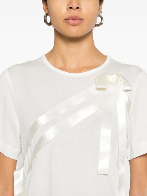 Simone Rocha sash bow T-shirt - White