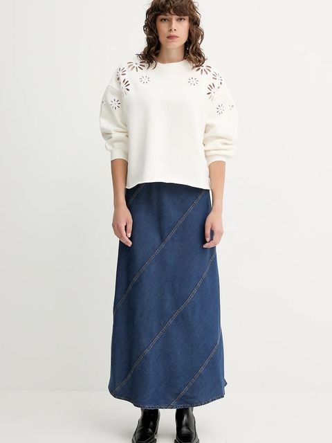 Levi's bluza LEO RAW CUT CREW damska kolor beżowy z aplikacją A8793 - zdjęcie produktu nr 2