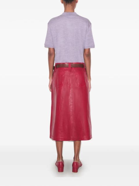 Tory Burch oversized silk polo shirt - Purple - zdjęcie produktu nr 2