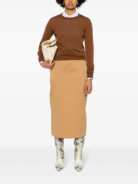 Max Mara Cresta cotton pencil skirt - Brown - zdjęcie produktu nr 2