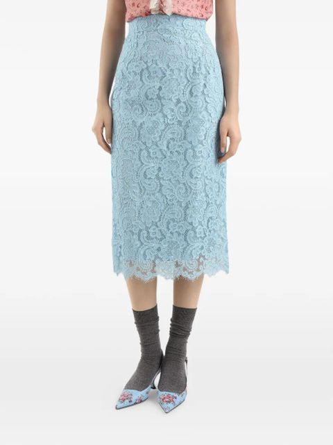 Dolce & Gabbana lace midi skirt - Blue
