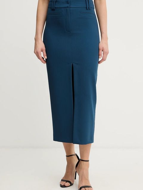 Patrizia Pepe spódnica kolor niebieski midi prosta 8G0515 A498 - zdjęcie produktu nr 1