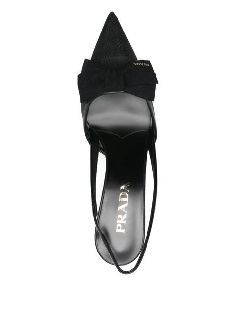 Prada bow pointed-toe pumps - Black