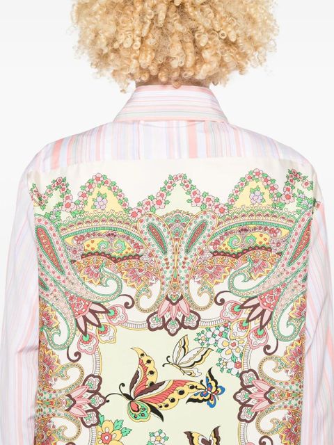ETRO mix-print shirt - Pink