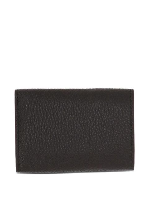 Miu Miu whipstitch-trim logo-plaque wallet - Brown - zdjęcie produktu nr 2