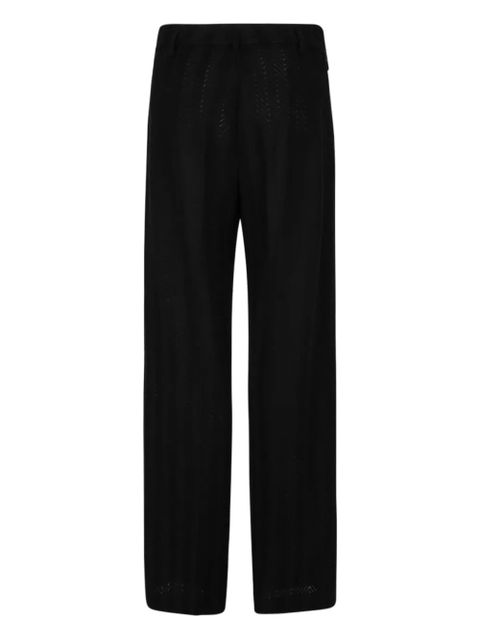 Missoni chevron-pattern open-knit trousers - Black - zdjęcie produktu nr 2