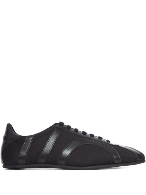 TOTEME leather-panel recycled-cotton sneakers - Black - zdjęcie produktu nr 1