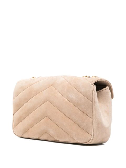 Saint Laurent small Lou Lou logo-plaque cross body bag - Neutrals