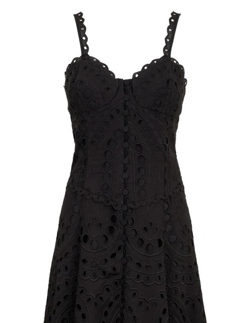 Charo Ruiz Ibiza Solace eyelet midi dress - Black