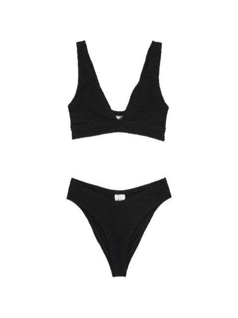 Hunza G V-neck wide straps beachwear - Black - zdjęcie produktu nr 1