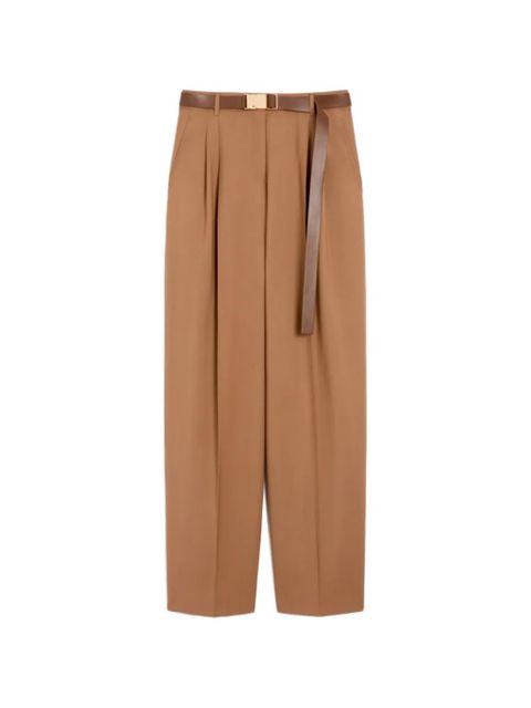 Max Mara Bergamo pleated belt trousers - Brown - zdjęcie produktu nr 1