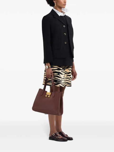 Marni zebra-print mini skirt - Neutrals