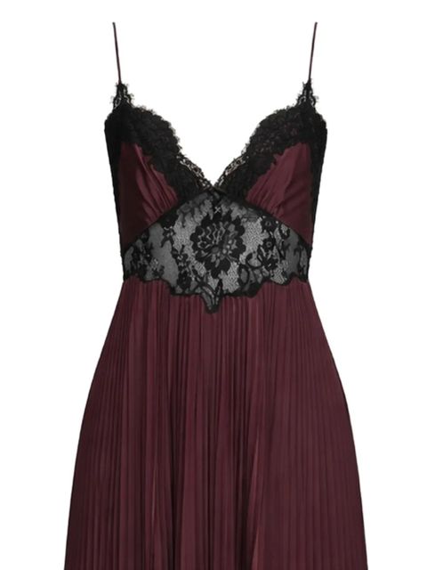 Self-Portrait lace insert maxi dress - Red - zdjęcie produktu nr 2