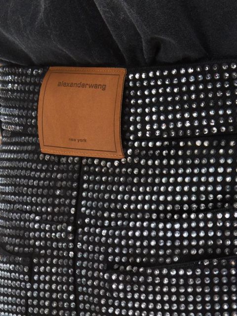 Alexander Wang crystal-embellished mini skirt - Black