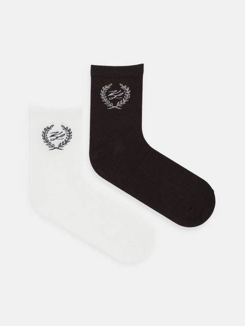 Karl Lagerfeld skarpetki HOTEL KARL 2-pack kolor beżowy B1W47034 - zdjęcie produktu nr 1