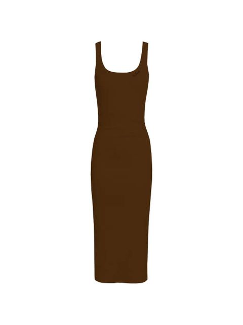 MC2 Saint Barth ribbed logo dress - Brown - zdjęcie produktu nr 1