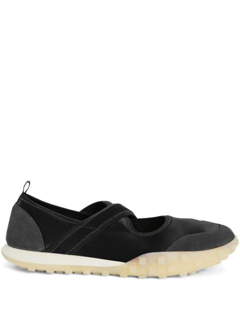 Jil Sander suede trims cross-over Moon Ballerina - Black - zdjęcie produktu nr 1